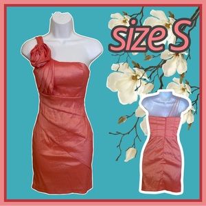cute classy coral colored could be formal COCKTAIL DRESS size S